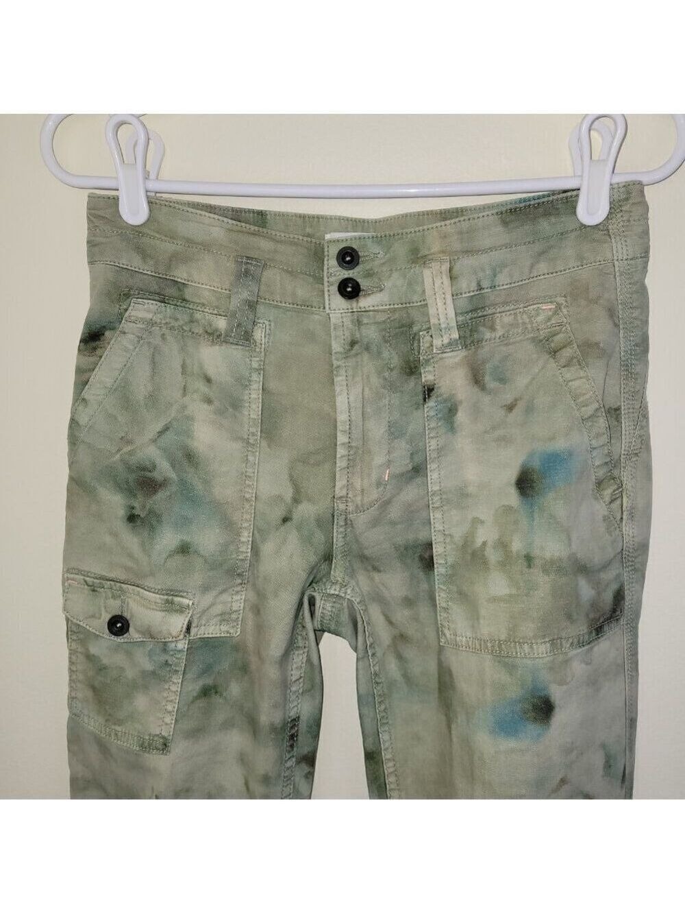 Anthropologie The Wanderer Cargo Tie Dye Slouchy Utility Pants Women's Size 25 - Picture 4 of 14